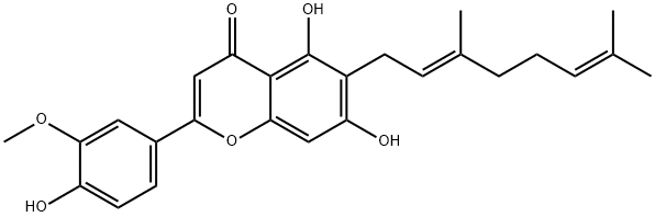 香叶基黄酮A, 76735-57-4, 结构式