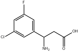 3-amino-3-(3-chloro-5-fluorophenyl)propanoic acid,773118-06-2,结构式