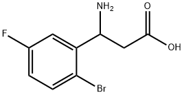 3-amino-3-(2-bromo-5-fluorophenyl)propanoic acid 结构式