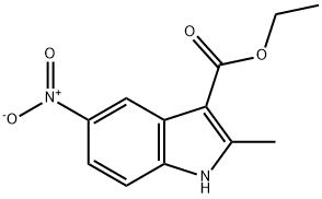 1H-Indole-3-carboxylic acid, 2-methyl-5-nitro-, ethyl ester 结构式