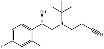 (S)-3-(tert-butyl(2-(2,4-difluorophenyl)-2-hydroxyethyl)amino)propanenitrile Structure