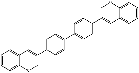 4,4'-ビス[(E)-2-メトキシスチリル]ビフェニル 化学構造式