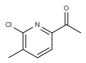 1-(6-Chloro-5-methyl-pyridin-2-yl)-ethanone Struktur