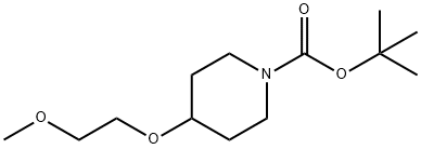 tert-butyl 4-(2-methoxyethoxy)piperidin-1-carboxylate Struktur