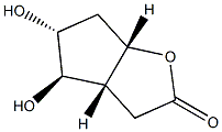 (3aR,4R,5R,6aS)-hexahydro-4,5-dihydroxy-2H-Cyclopenta[b]furan-2-one Structure