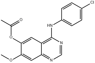 4-[(4-chlorophenyl)amino]-7-methoxyquinazolin-6-yl acetate 结构式