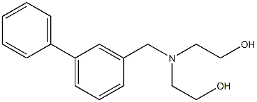 2-[({[1,1'-biphenyl]-3-yl}methyl)(2-hydroxyethyl)amino]ethan-1-ol 结构式