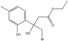 Ethyl 4-bromo-3-hydroxy-3-(2-hydroxy-4-methylphenyl)butanoate,82156-68-1,结构式