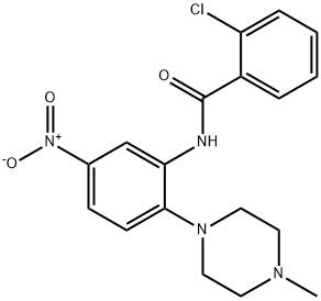 2-chloro-N-(2-(4-methylpiperazin-1-yl)-5-nitrophenyl)benzamide 结构式