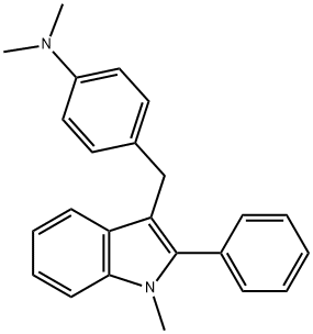 3-(p-dimethylaminobenzyl)-1-methyl-2-phenylindole Structure