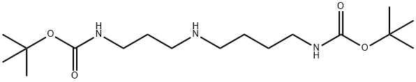 13-Oxa-2,6,11-triazapentadecanoic acid, 14,14-dimethyl-12-oxo-,1,1-dimethylethyl ester Structure