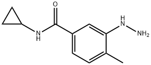 N-cyclopropyl-3-hydrazinyl-4-methylbenzamide Structure