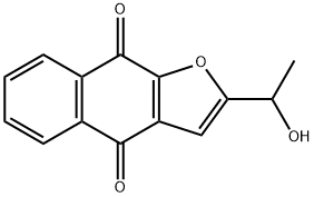 Naphtho[2,3-b]furan-4,9-dione, 2-(1-hydroxyethyl)- Structure
