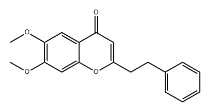 6,7-二甲氧基-2-(苯基乙基)色酮 结构式