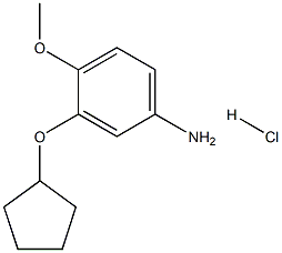 3-(环戊氧基)-4-甲氧基苯胺盐酸, 844873-52-5, 结构式