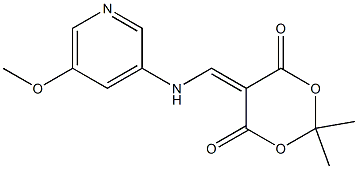 5-[(5-METHOXY-PYRIDIN-3-YLAMINO)-METHYLENE]-2,2-DIMETHYL-[1,3]DIOXANE-4,6-DIONE,847436-88-8,结构式