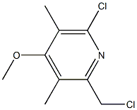 2-氯甲基-3,5-二甲基-4-甲氧基-6-氯吡啶, 848694-09-7, 结构式