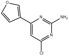 2-Amino-4-chloro-6-(3-furyl)pyrimidine 结构式