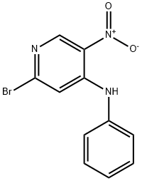 2-bromo-5-nitro-N-phenyl-4-pyridinamine 结构式