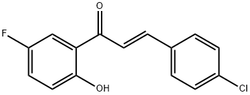 (E)-3-(4-chlorophenyl)-1-(5-fluoro-2-hydroxyphenyl)prop-2-en-1-one Struktur