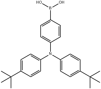 4-双4-三丁基苯氨基苯硼酸, 851233-24-4, 结构式