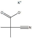potassium 2-cyano-2-methylpropanoate 化学構造式