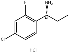 (R)-1-(4-Chloro-2-fluoro-phenyl)-propylamine hydrochloride Structure