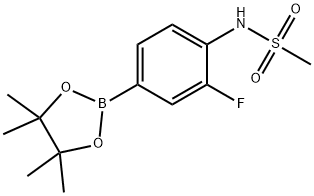 3-氟-4-(甲基磺酰氨基)苯基硼酸频哪醇酯, 856898-43-6, 结构式