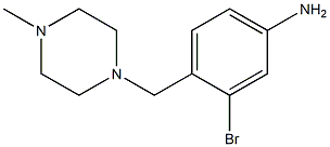 3-溴-4-[(4-甲基哌嗪-1-基)甲基]苯胺, 859027-13-7, 结构式