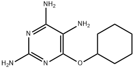 6-CYCLOHEXYLOXYPYRIMIDINE-2,4,5-TRIAMINE 结构式