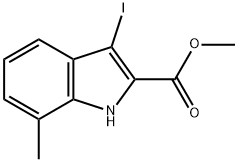 methyl 3-iodo-7-methyl-1H-indole-2-carboxylate 结构式
