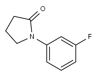 1-(3-fluorophenyl)pyrrolidin-2-on 结构式