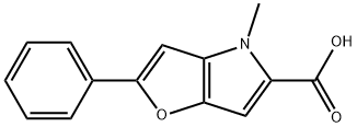 4-苯基-4H-呋喃并[3,2-B]吡咯-5-甲酸, 86345-46-2, 结构式