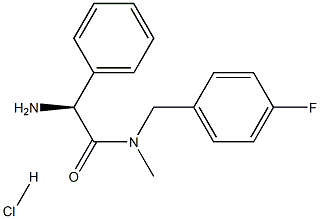 (S)-2-amino-N-(4-fluorobenzyl)-N-methyl-2-phenylacetamide hydrochloride, 863492-50-6, 结构式