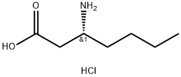 (R)-3-aminoheptanoic acid hydrochloride,865188-30-3,结构式