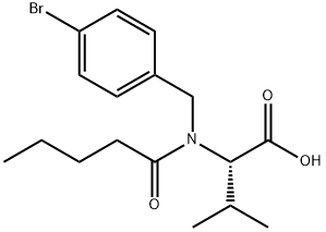 N-(4-bromobenzyl)-N-pentanoyl-L-valine Struktur
