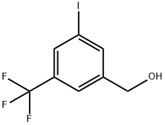 (3-IODO-5-(TRIFLUOROMETHYL)PHENYL)METHANOL 结构式
