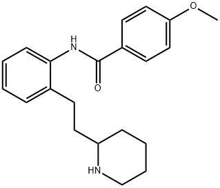 4-Methoxy-N-(2-(2-(piperidin-2-yl)ethyl)phenyl)benzamide,87085-10-7,结构式
