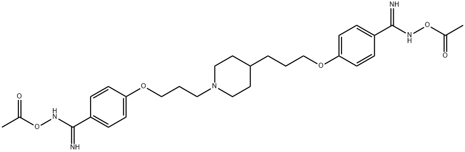 Acetic acid, 1,1'-[1,4-piperidinediylbis(3,1-propanediyloxy-4,1-phenylenecarboniMidoylazanylidene)] ester|