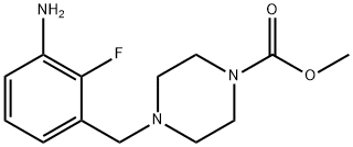 4-(3-Amino-2-fluoro-benzyl)-piperazine-1-carboxylic acid methyl ester Structure