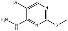 Pyrimidine, 5-bromo-4-hydrazinyl-2-(methylthio)- Structure