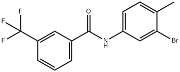 N-(3-Bromo-4-methylphenyl)-3-trifluoromethylbenzamide, 876322-59-7, 结构式