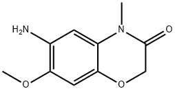 2H-1,4-Benzoxazin-3(4H)-one, 6-amino-7-methoxy-4-methyl- Structure