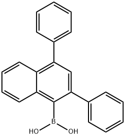 4-联苯基-1-萘硼酸, 881811-83-2, 结构式