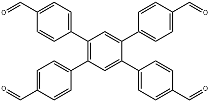 1,2,4,5-テトラキス(4-ホルミルフェニル)ベンゼン 化学構造式