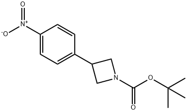 tert-Butyl 3-(4-nitrophenyl)azetidine-1-carboxylate 化学構造式