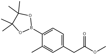 methyl [3-methyl-4-(4,4,5,5-tetramethyl-1,3,2-dioxaborolane-2-yl)phenyl]acetate Structure