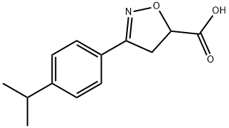 3-[4-(propan-2-yl)phenyl]-4,5-dihydro-1,2-oxazole-5-carboxylic acid Struktur