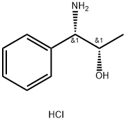 (1S,2S)-1-氨基-1-苯基丙-2-醇盐酸盐, 88784-93-4, 结构式