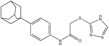 N-[4-(adamantan-1-yl)phenyl]-2-(4H-1,2,4-triazol-3-ylsulfanyl)acetamide Structure